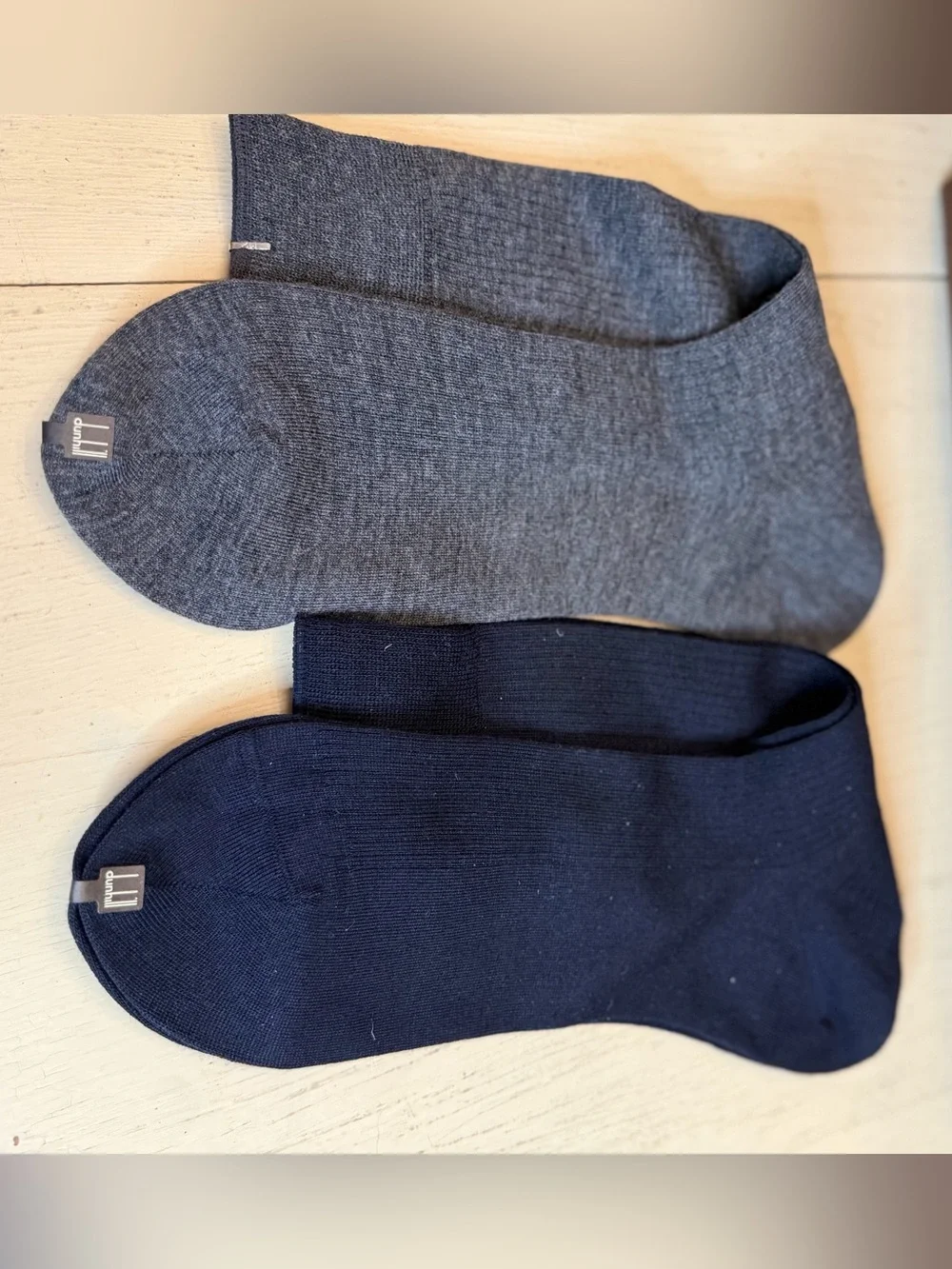 Your choice!! NWOT Dunhill Men's Dress Crew Socks in Gray or Navy